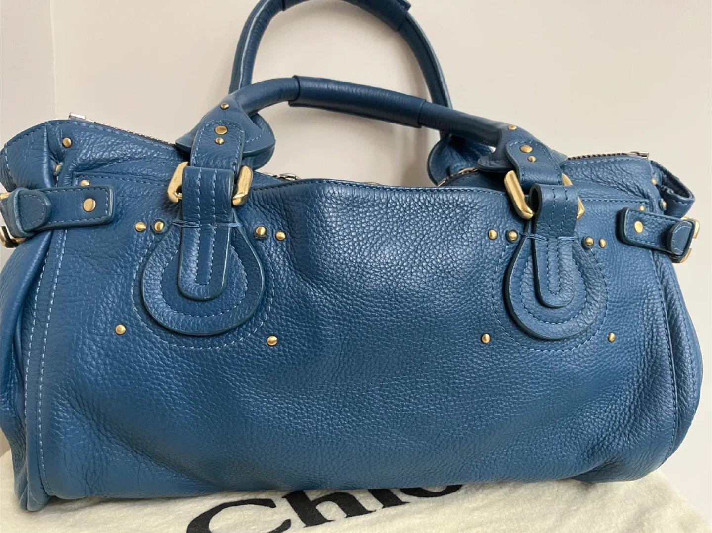 Chloé Paddington Leather Satchel - Blue image indicator(3)