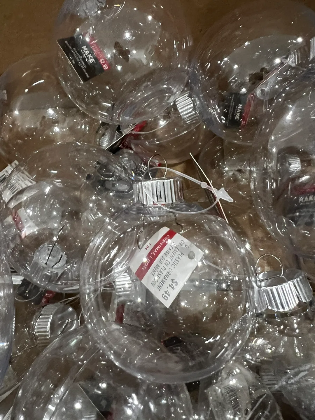 40 NEW DIY CHRISTMAS ORNAMENTS PLUS 8 GLASS ORNAMENTS image indicator(6)