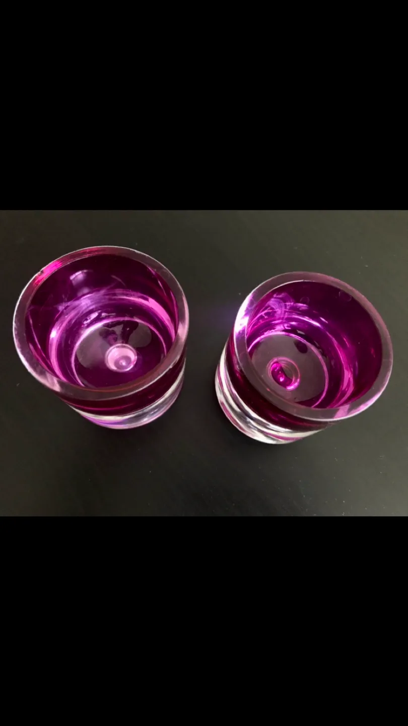 Austrian Glass Tealight Holders (2) - # Cleanout image indicator(4)