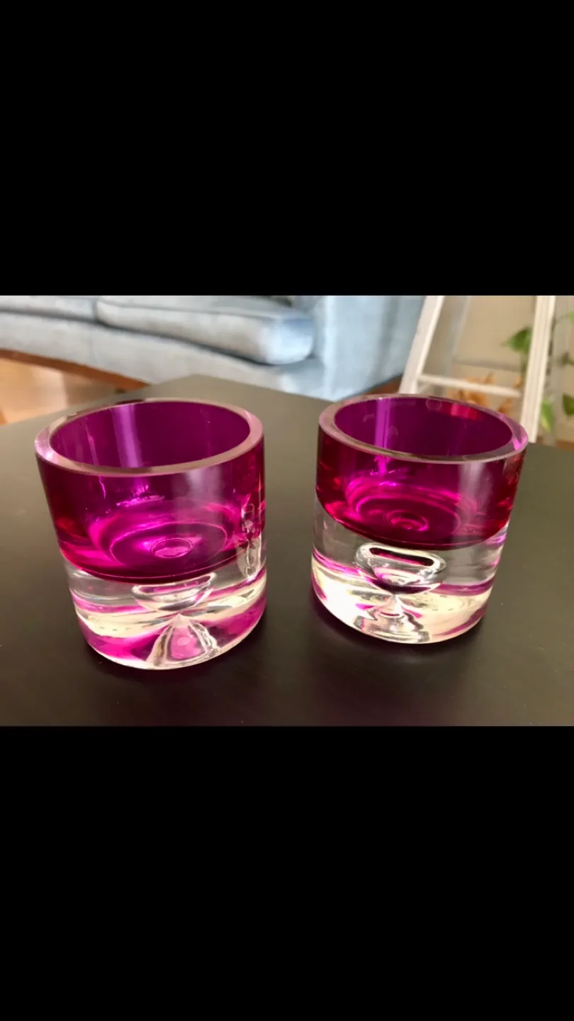 Austrian Glass Tealight Holders (2) - # Cleanout image indicator(7)