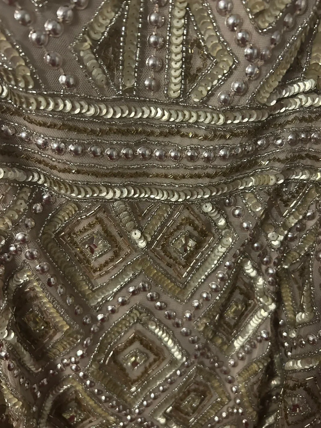 Adrianna Papell Strapless tribal dress image indicator(4)