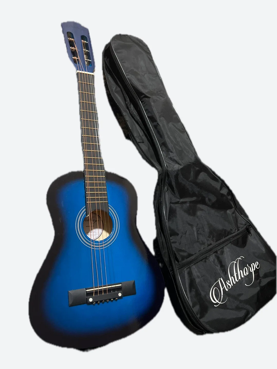 Ashtonthorpe Blue Acoustic Guitar with Case image indicator(2)