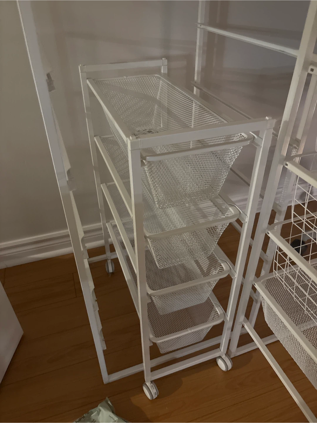 IKEA White Metal Storage Cart