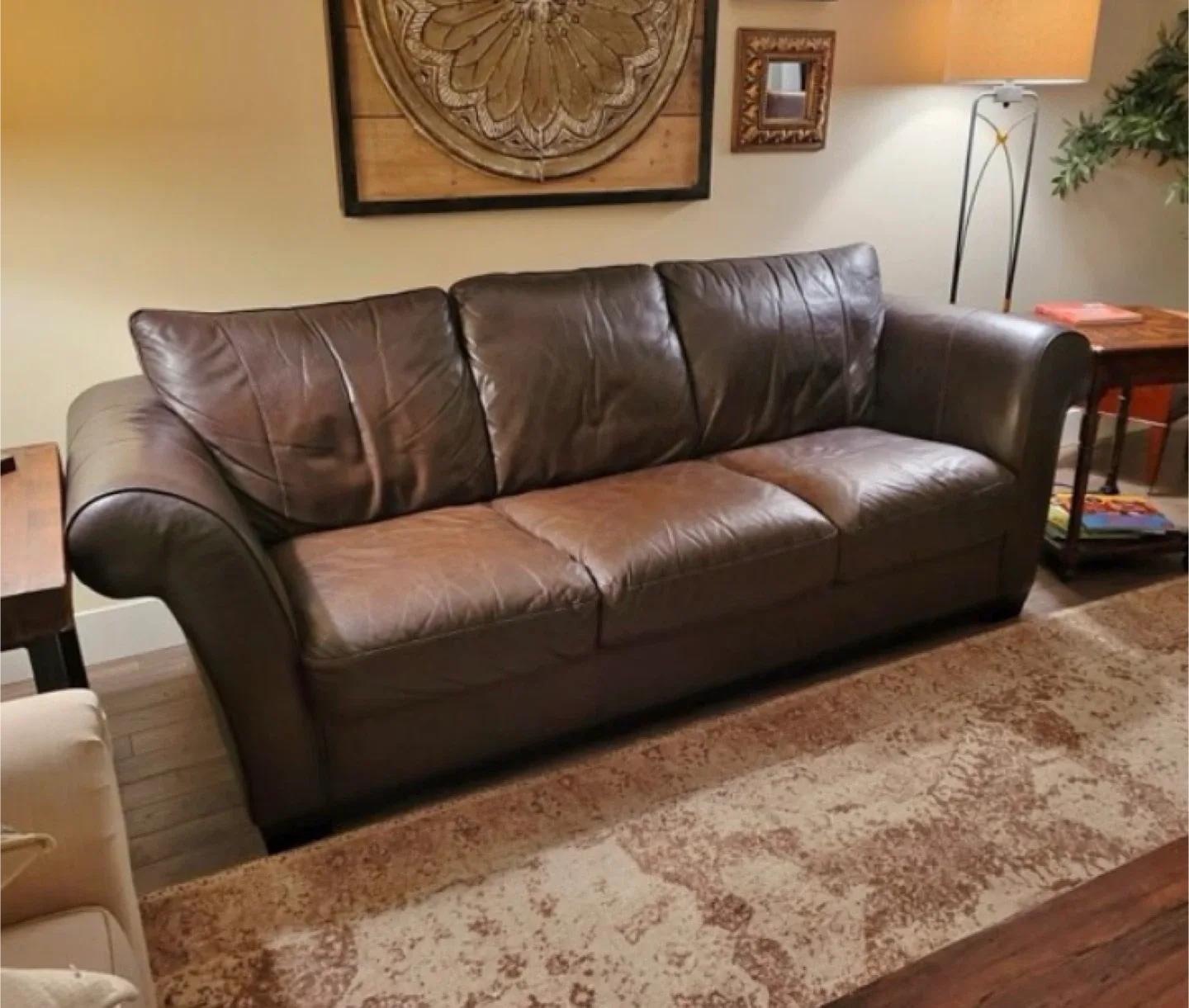 Italsofa Brown Leather Sofa