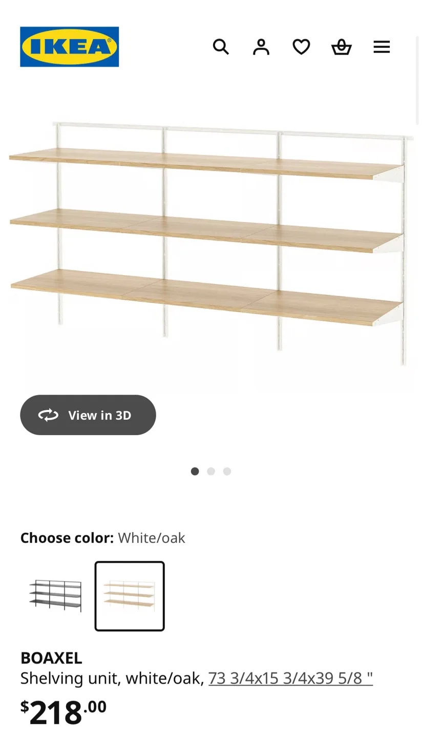 IKEA BOAXEL Shelving Unit - White