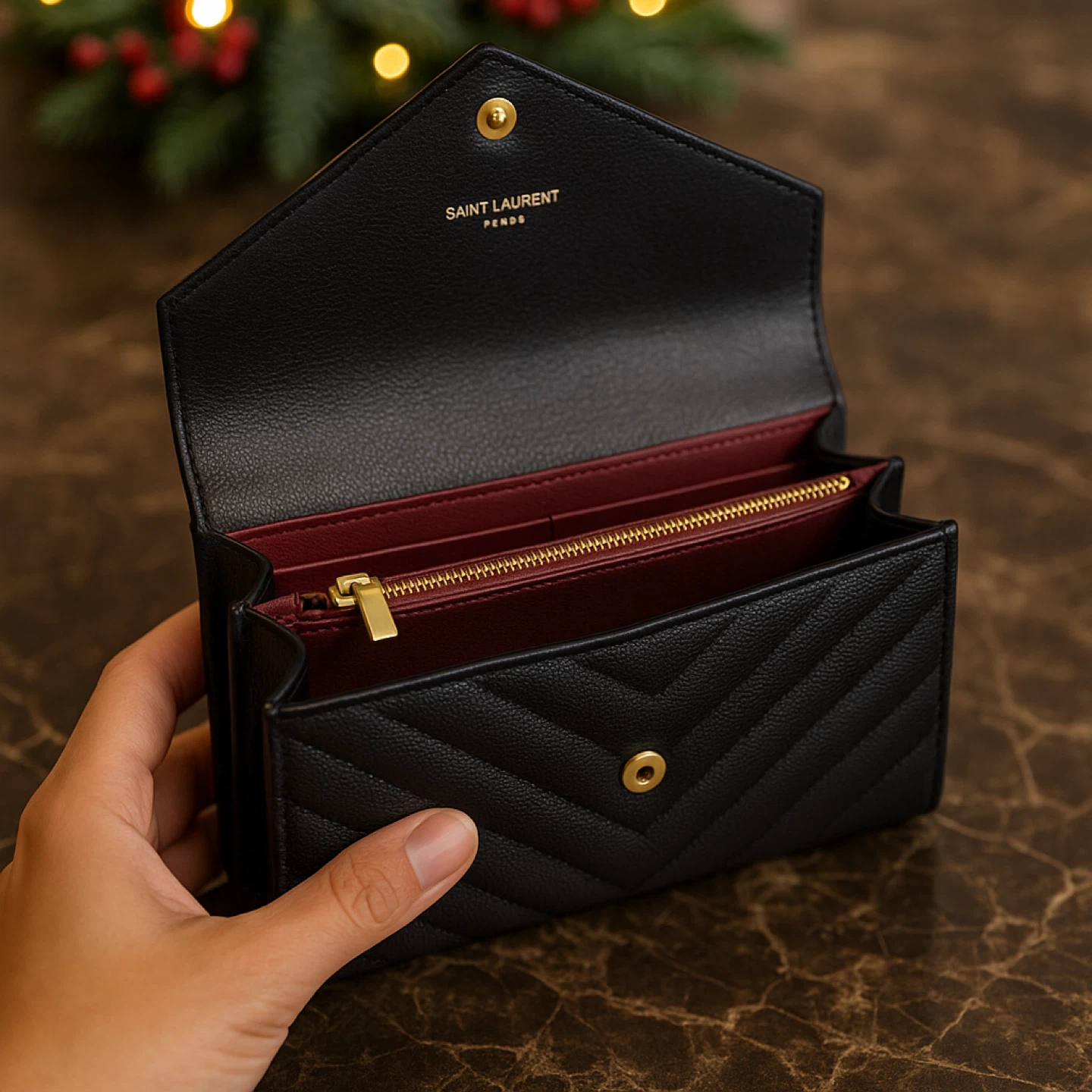 Saint Laurent Black Leather Wallet - photo 4