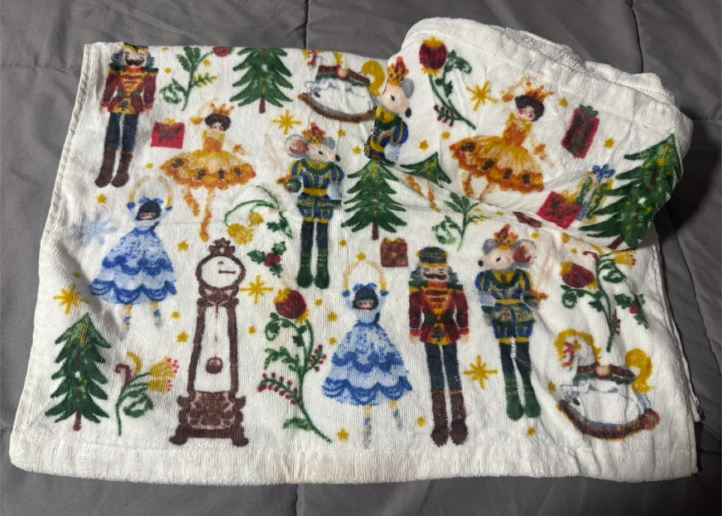 Nutcracker Print Hand Towel