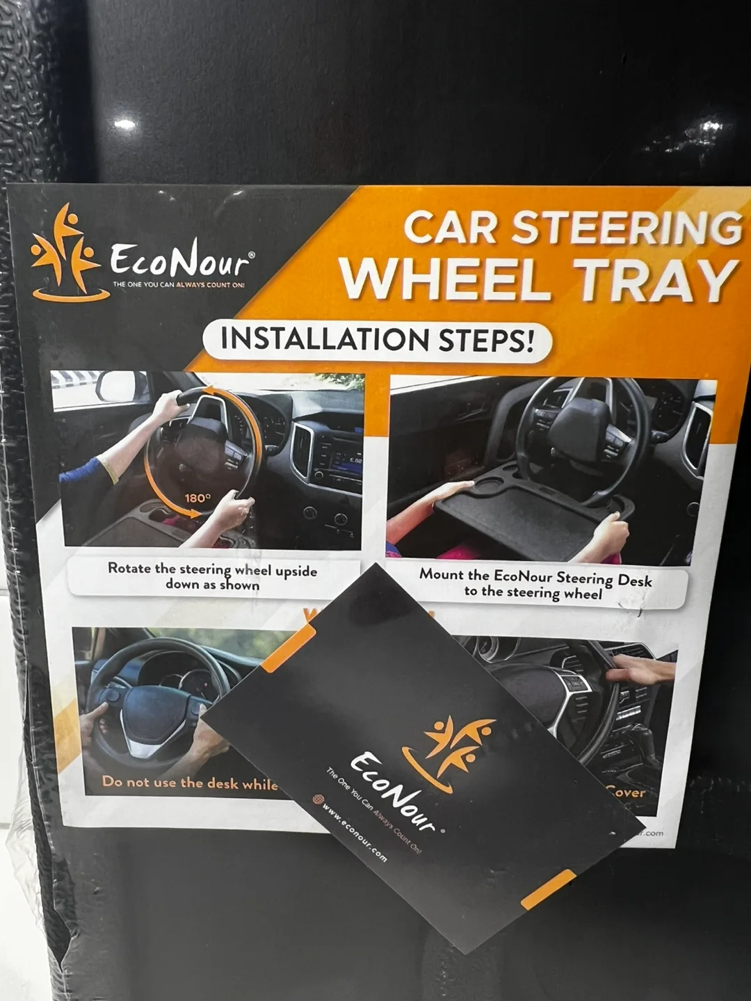 NEW EcoNour Car Steering Wheel Tray - New in Box! image indicator(2)