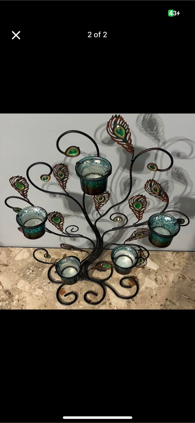 Peacock Candle Holder - photo 2