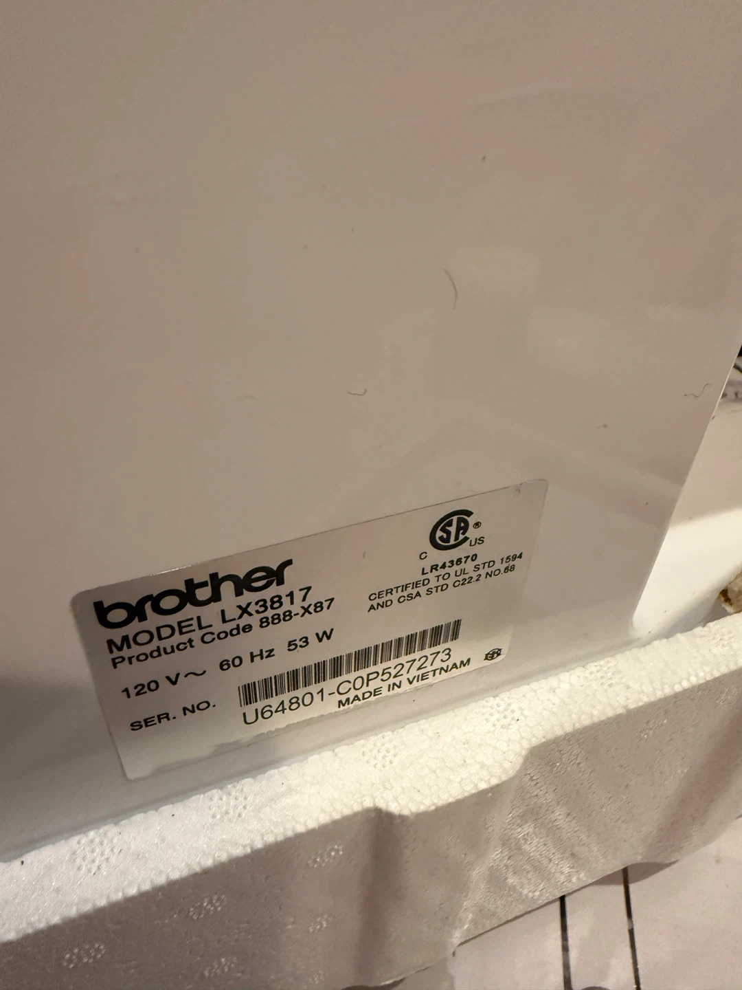 Brother LX3817 Sewing Machine - photo 5