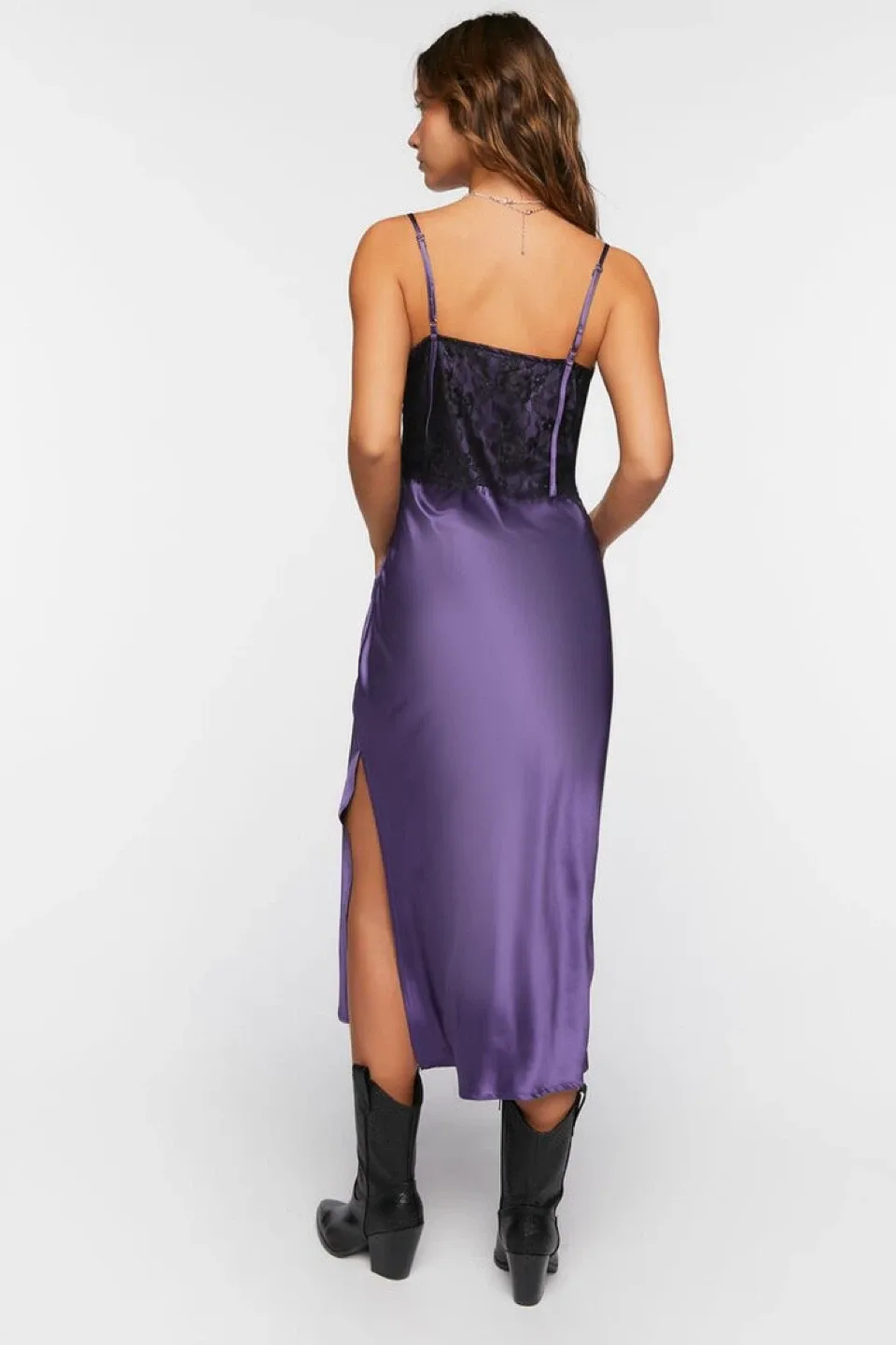 Forever 21 Purple Lace Slip Dress image indicator(3)