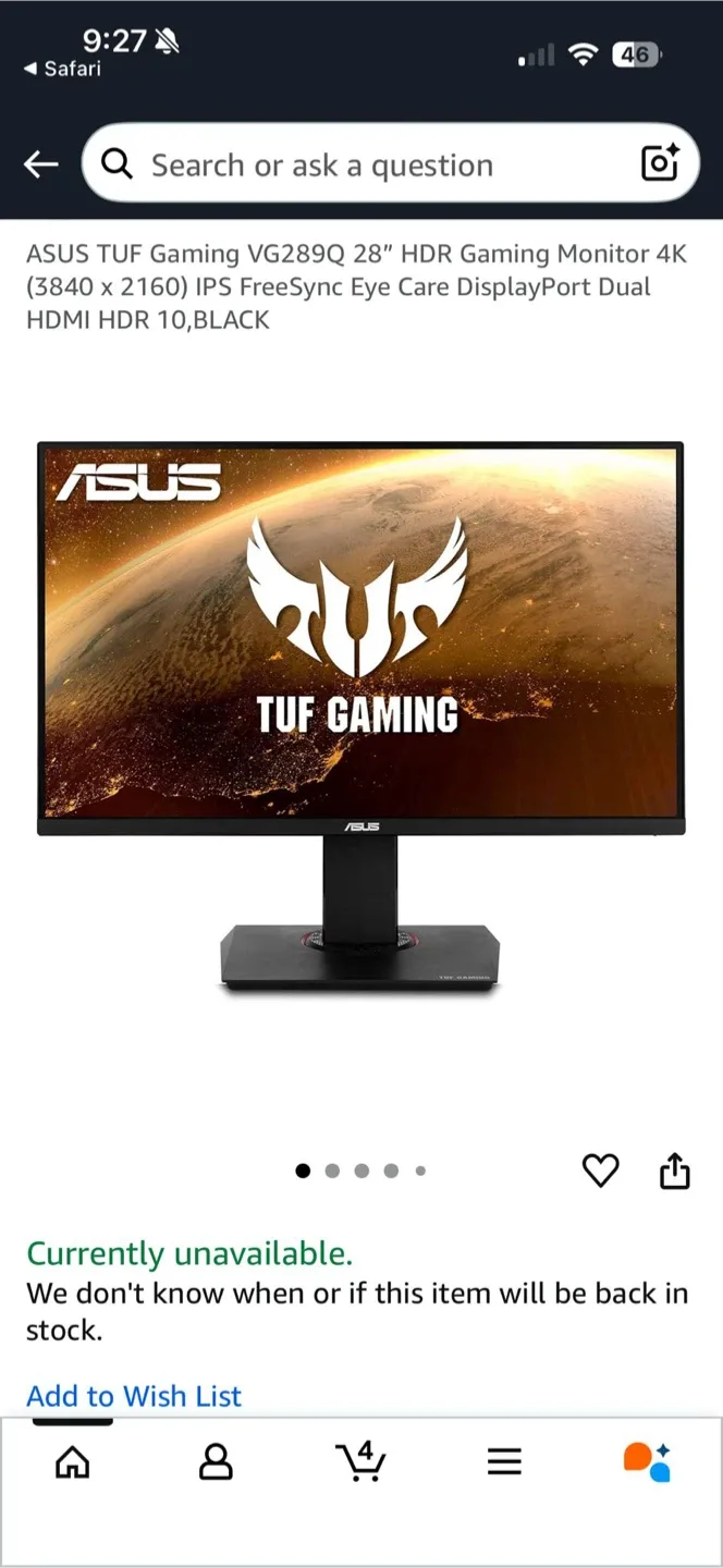 ASUS TUF Gaming Monitor image indicator(4)