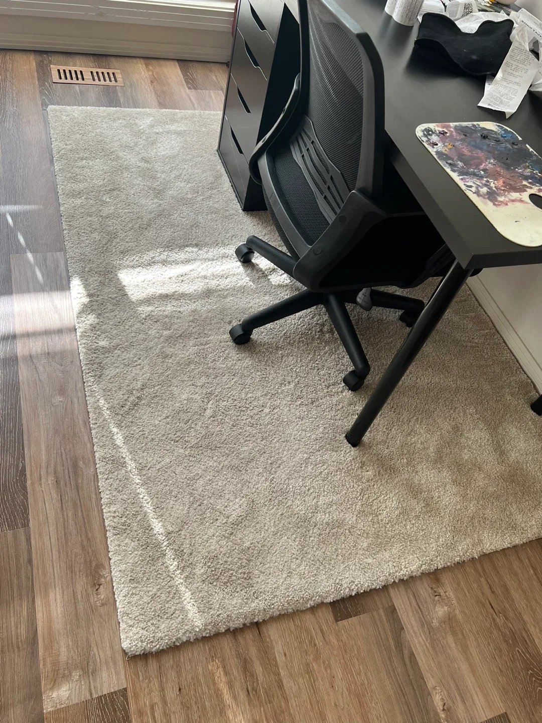 IKEA Beige Shag Rug