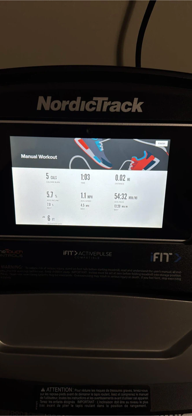 NordicTrack C1000 Folding Treadmill Touchscreen