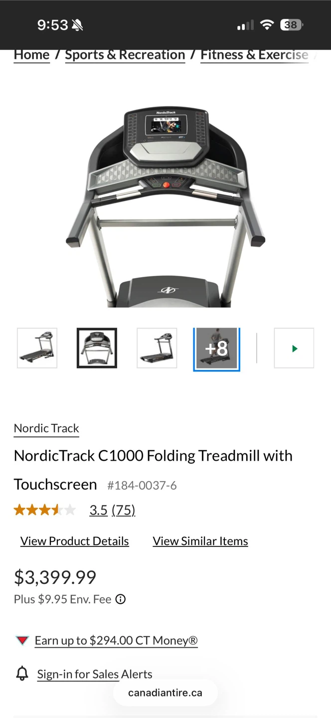 NordicTrack C1000 Folding Treadmill Touchscreen - photo 3