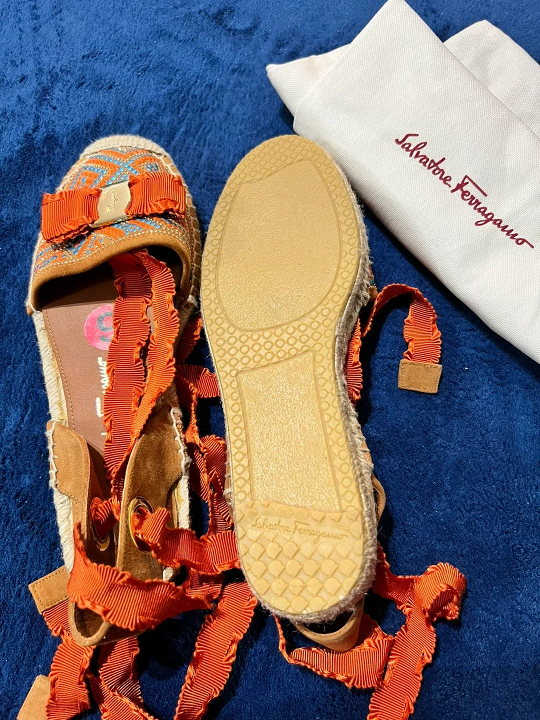 Salvatore Ferragamo Espadrille Sandals - Size 6