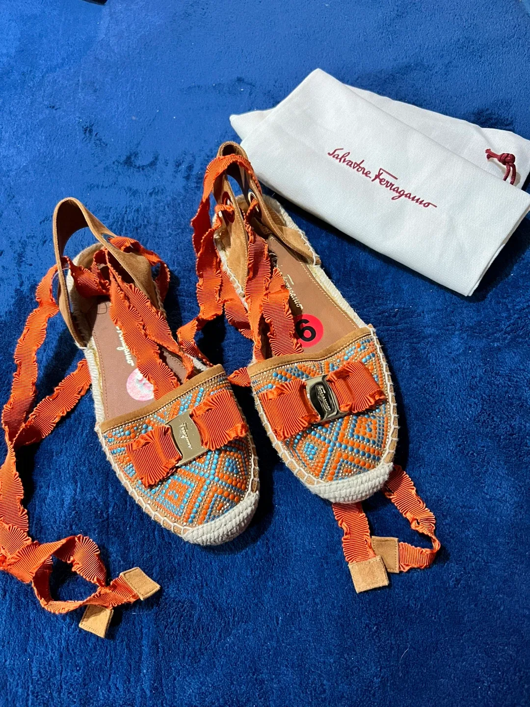 Salvatore Ferragamo Espadrille Sandals - Size 6 image indicator(2)