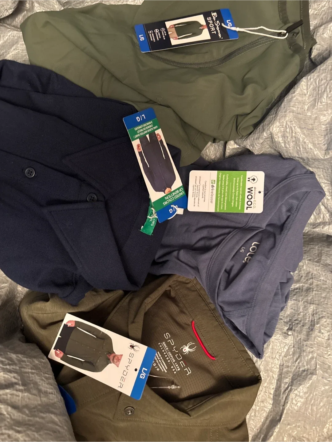 Mixed Clothing Lot: Lole, Ben Sherman, Spyder, Benetton - Size L