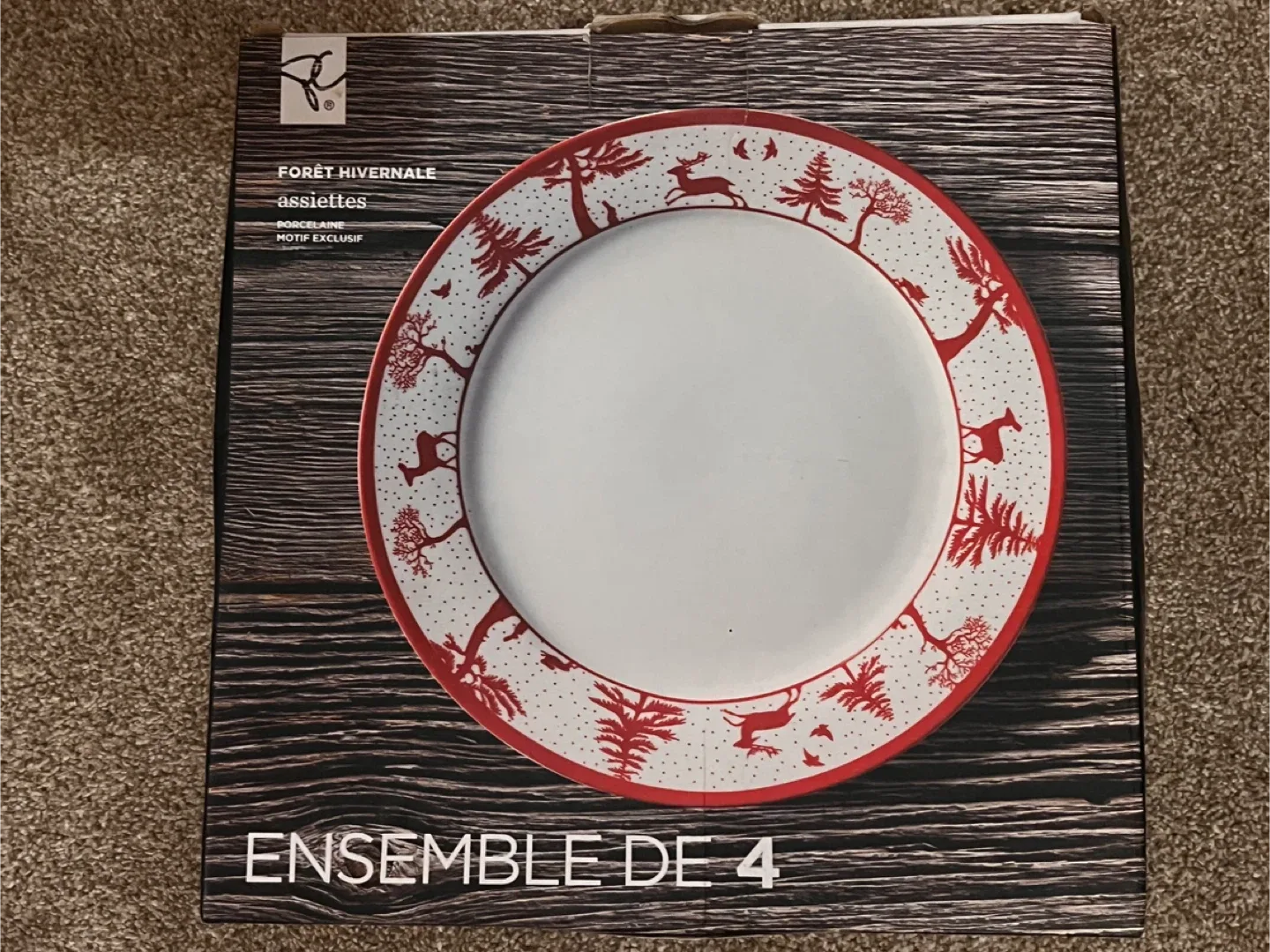 PC Winter Forest Plates - Set of 4 #Cleanout