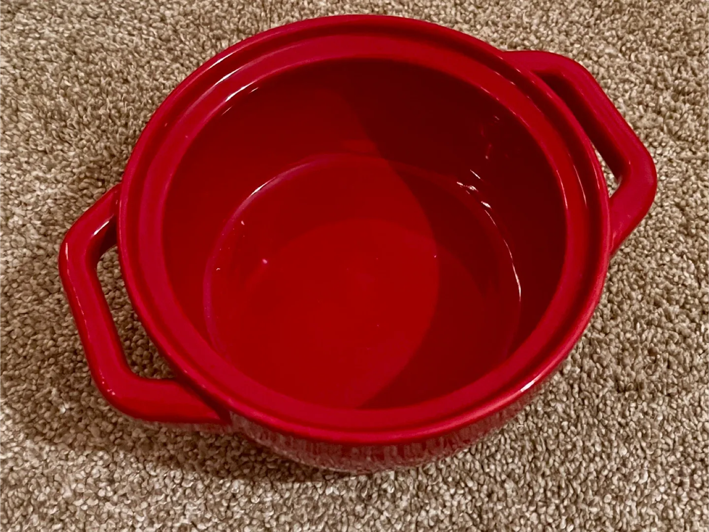 Small Red stoneware Dutch Oven with Lid image indicator(2)