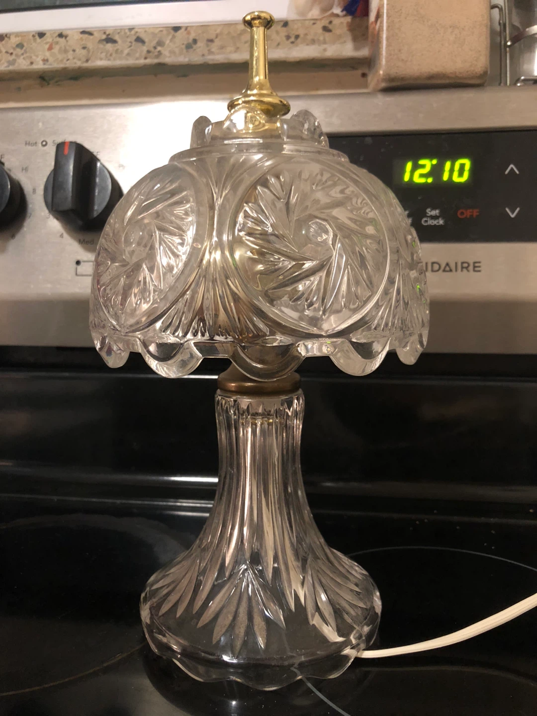 Vintage Lead Crystal Bedside or Vanity Table