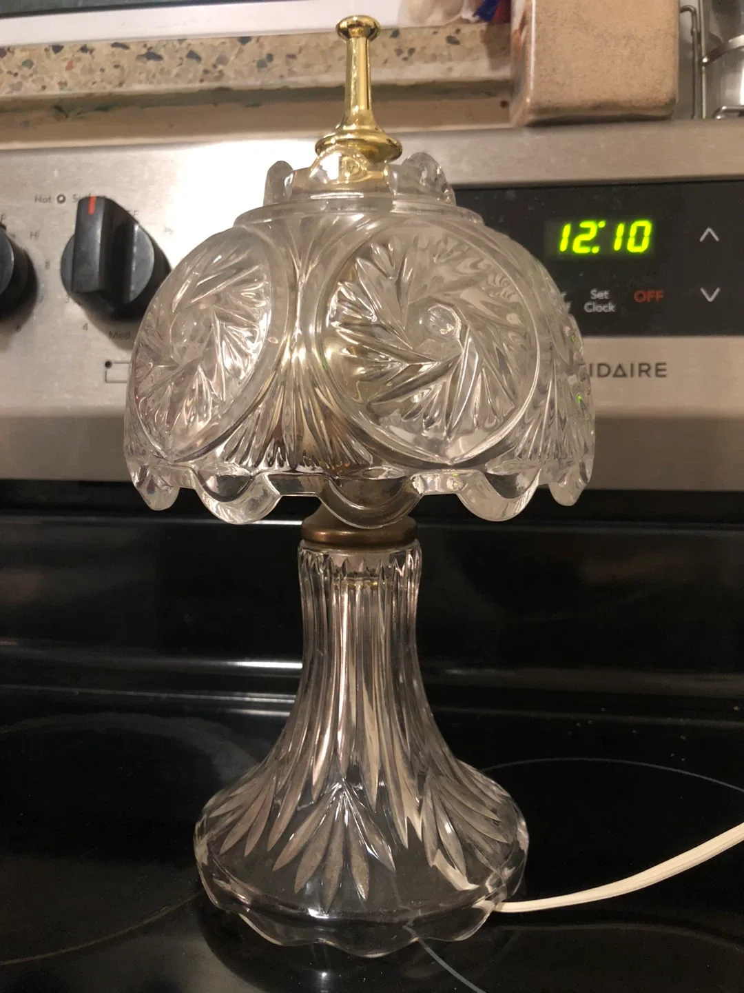 Vintage Lead Crystal Bedside or Vanity Table