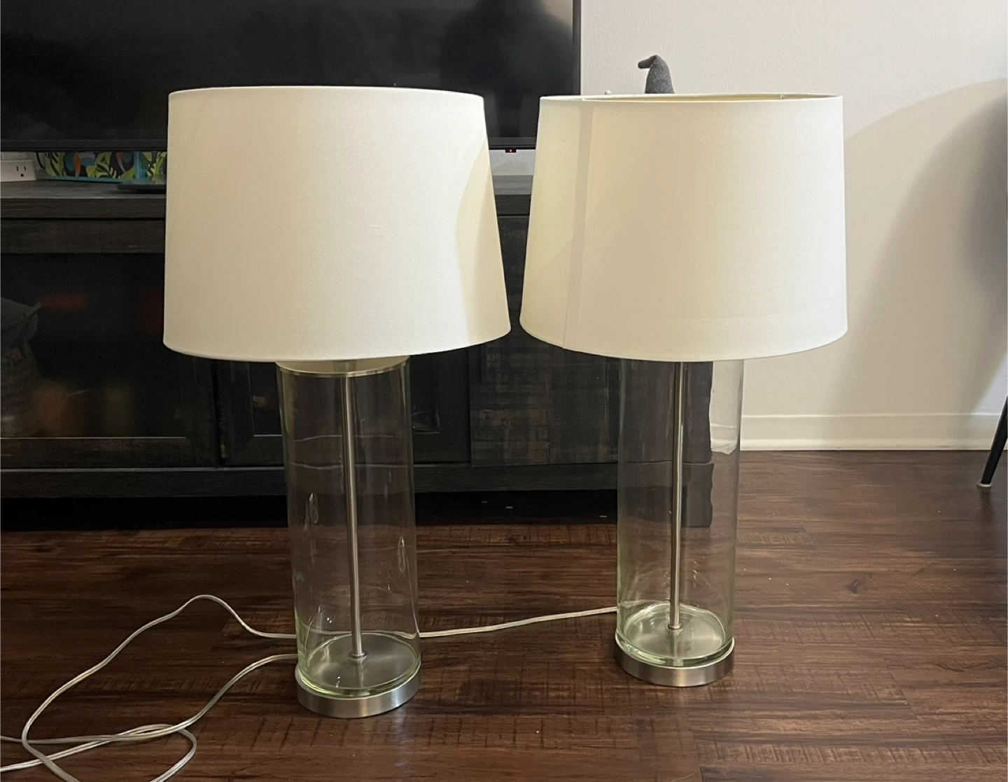 Pair of Glass Table Lamps