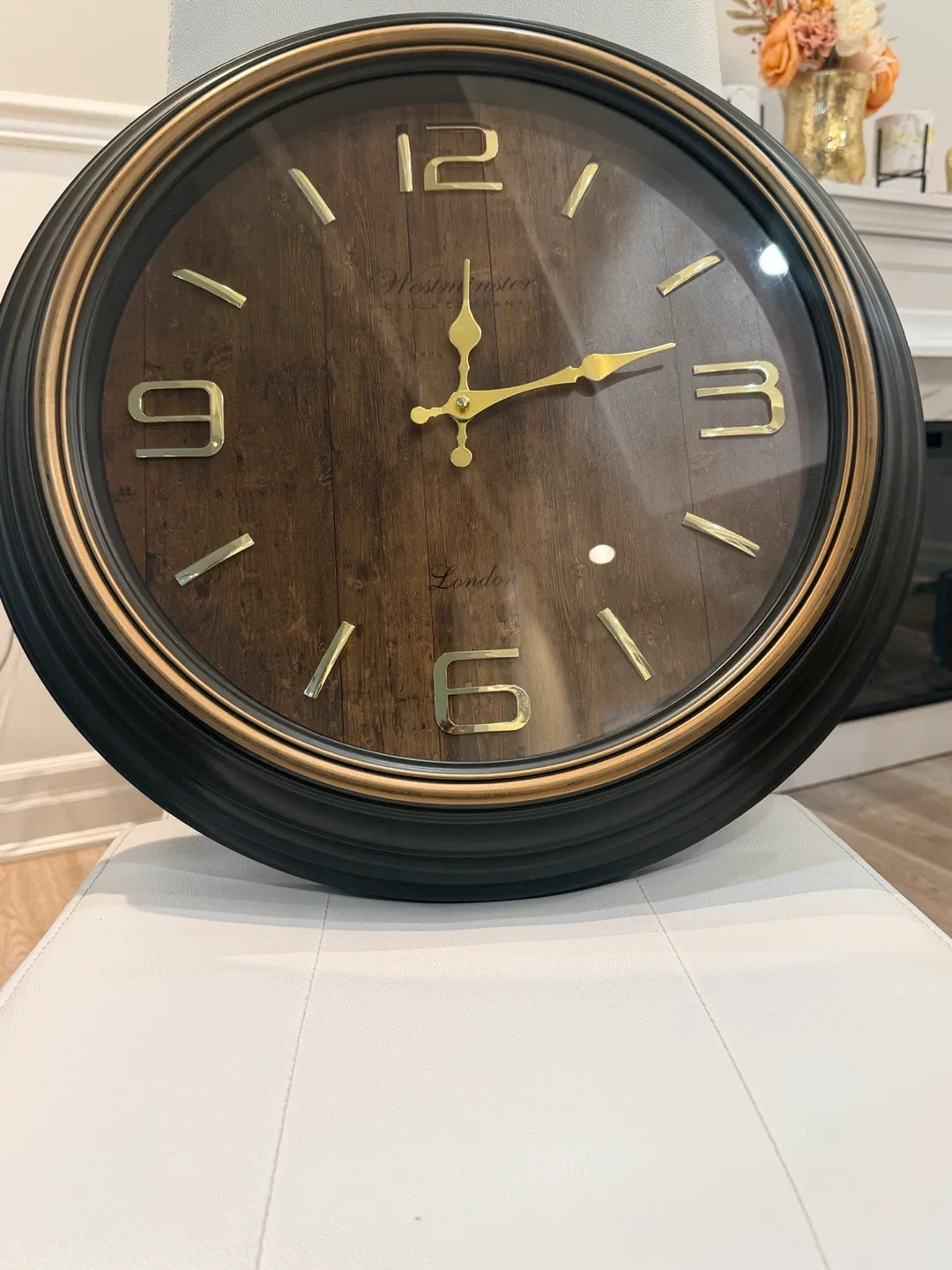 Westminster- Wood look Wall Clock XL size image indicator(3)