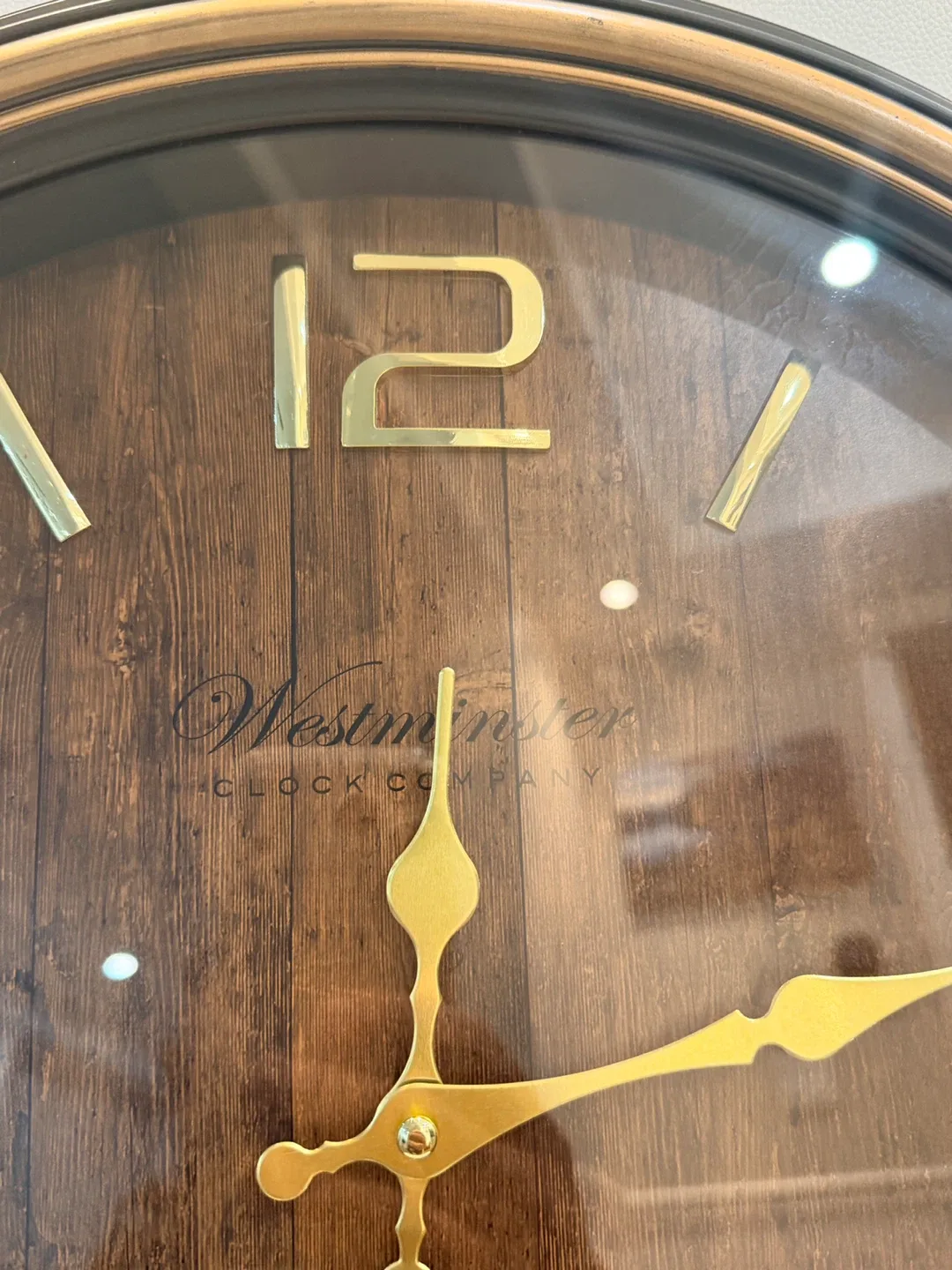 Westminster- Wood look Wall Clock XL size image indicator(5)