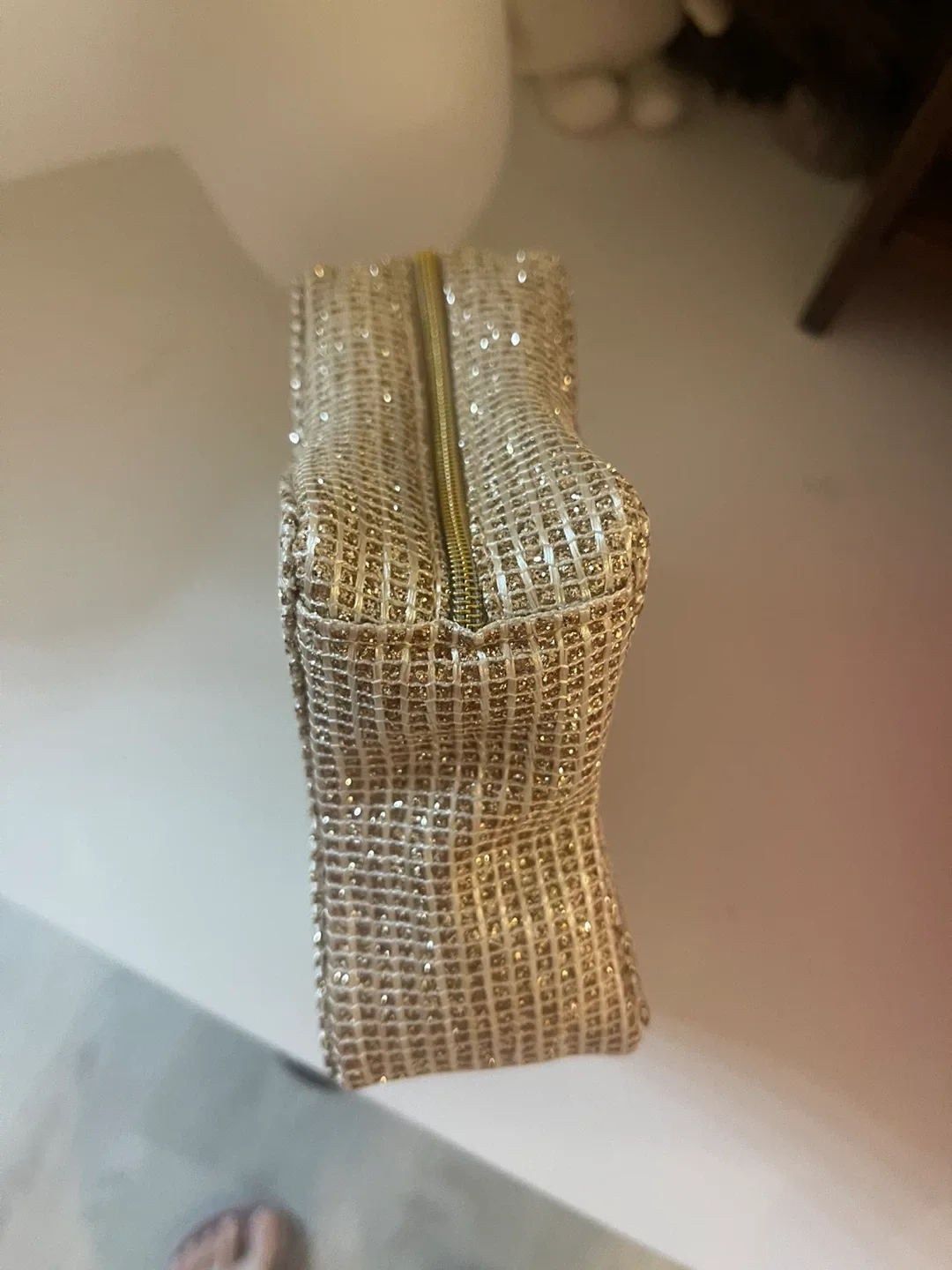 Star-shaped Gold Cosmetic Bag