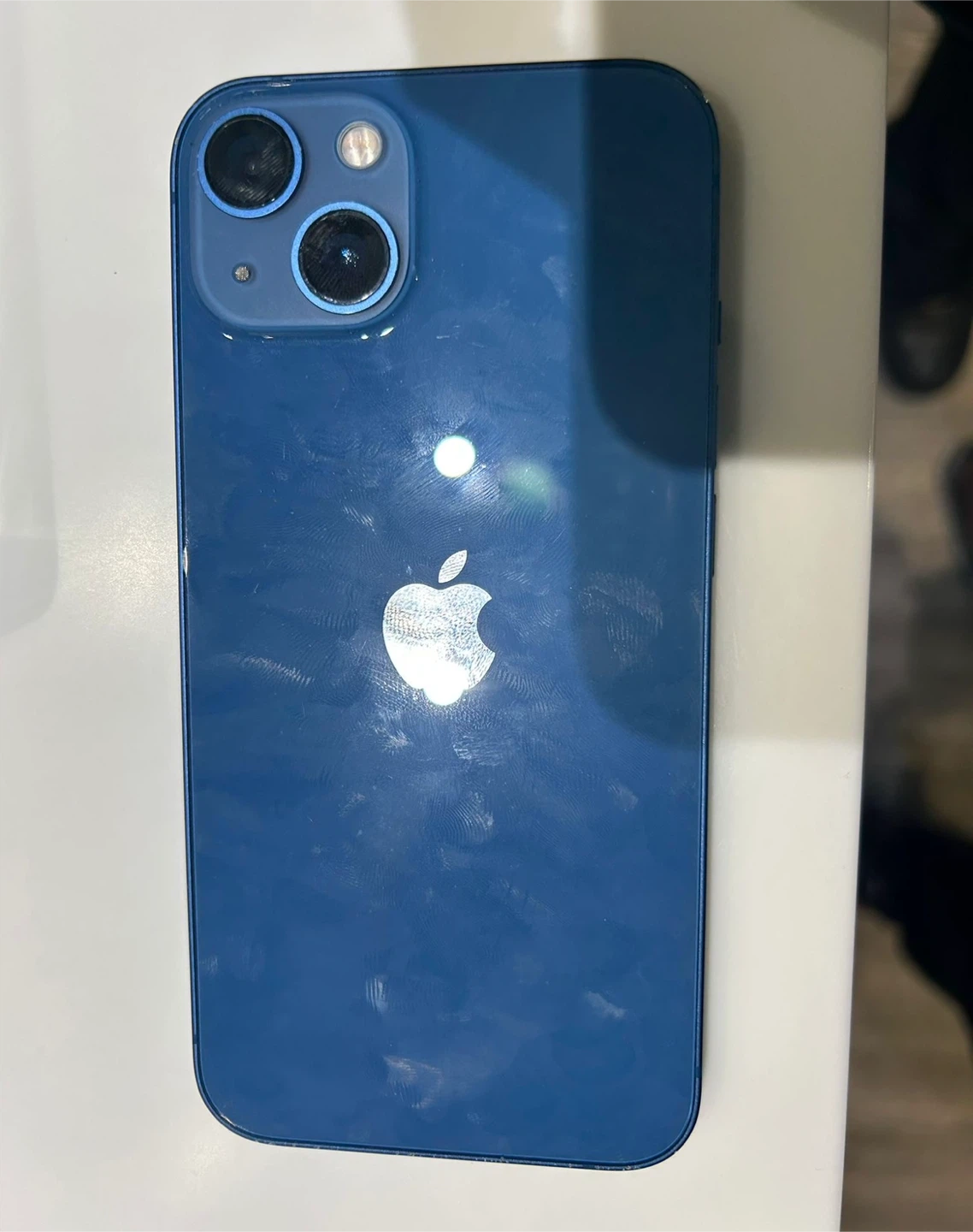 Blue iPhone 13 the battery is 90
