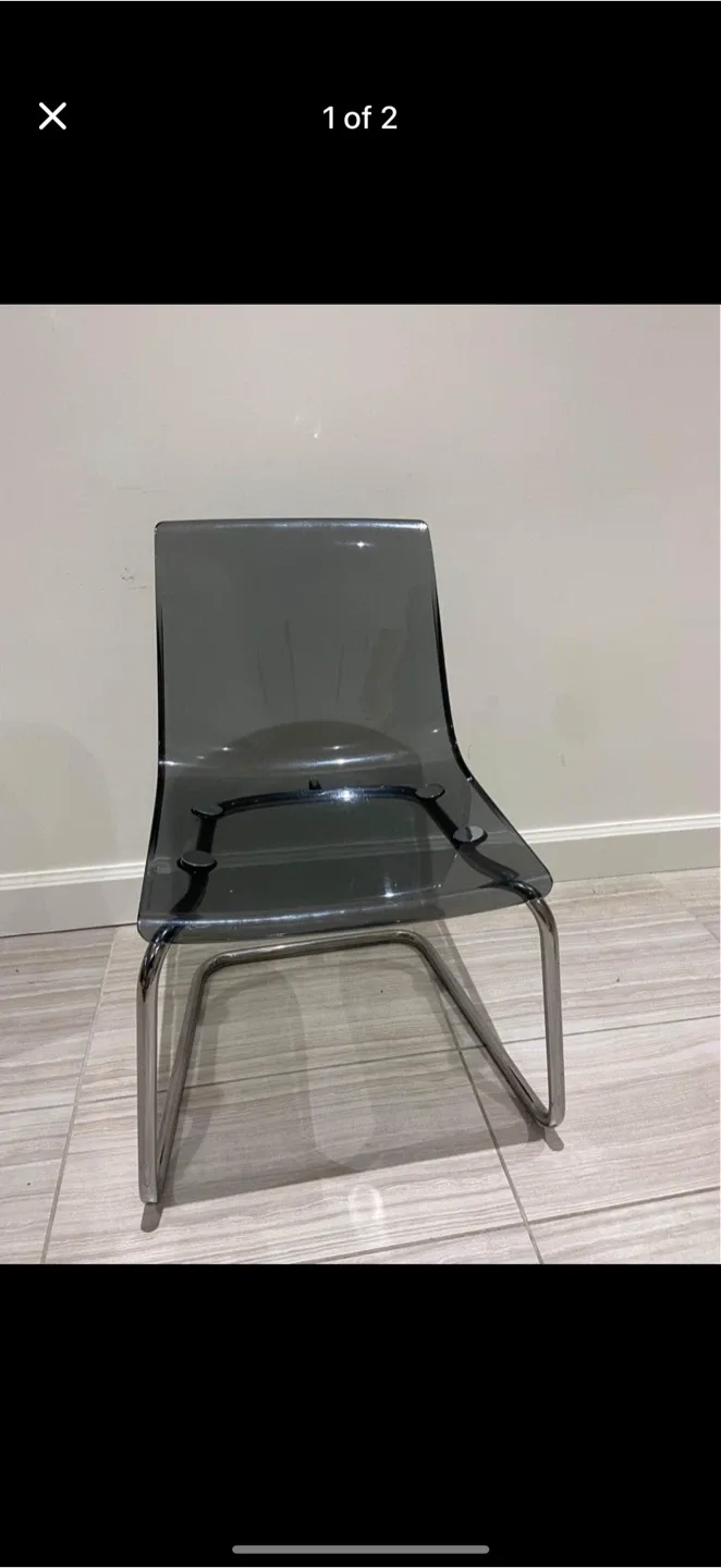 IKEA Tobias Smoke Acrylic Chair image indicator(2)