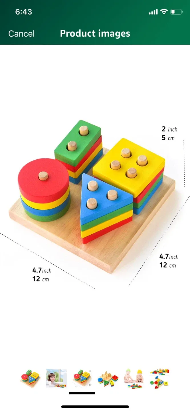 Boxiki Kids Geometric Stacker - New in Box! image indicator(2)