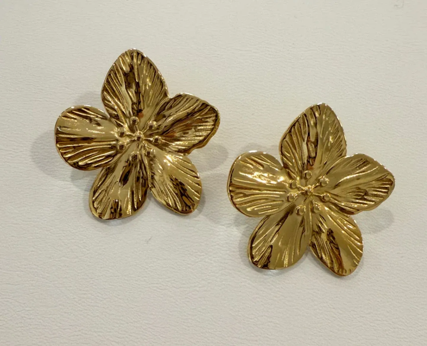 Gold Flower Earrings