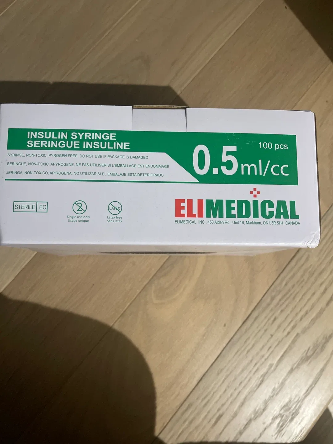 ELIMEDICAL Insulin Syringe U-40, 0.5ml/cc image indicator(2)