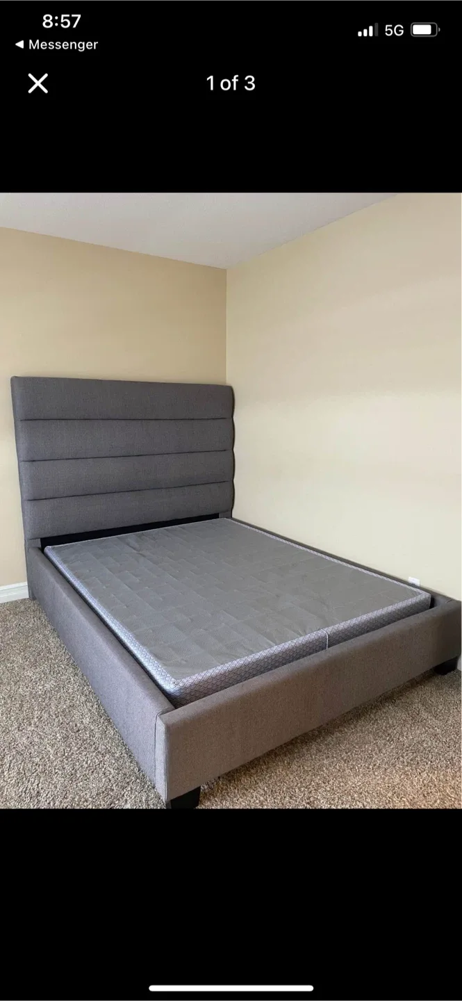 Upholstered Bed frame - Queen Size