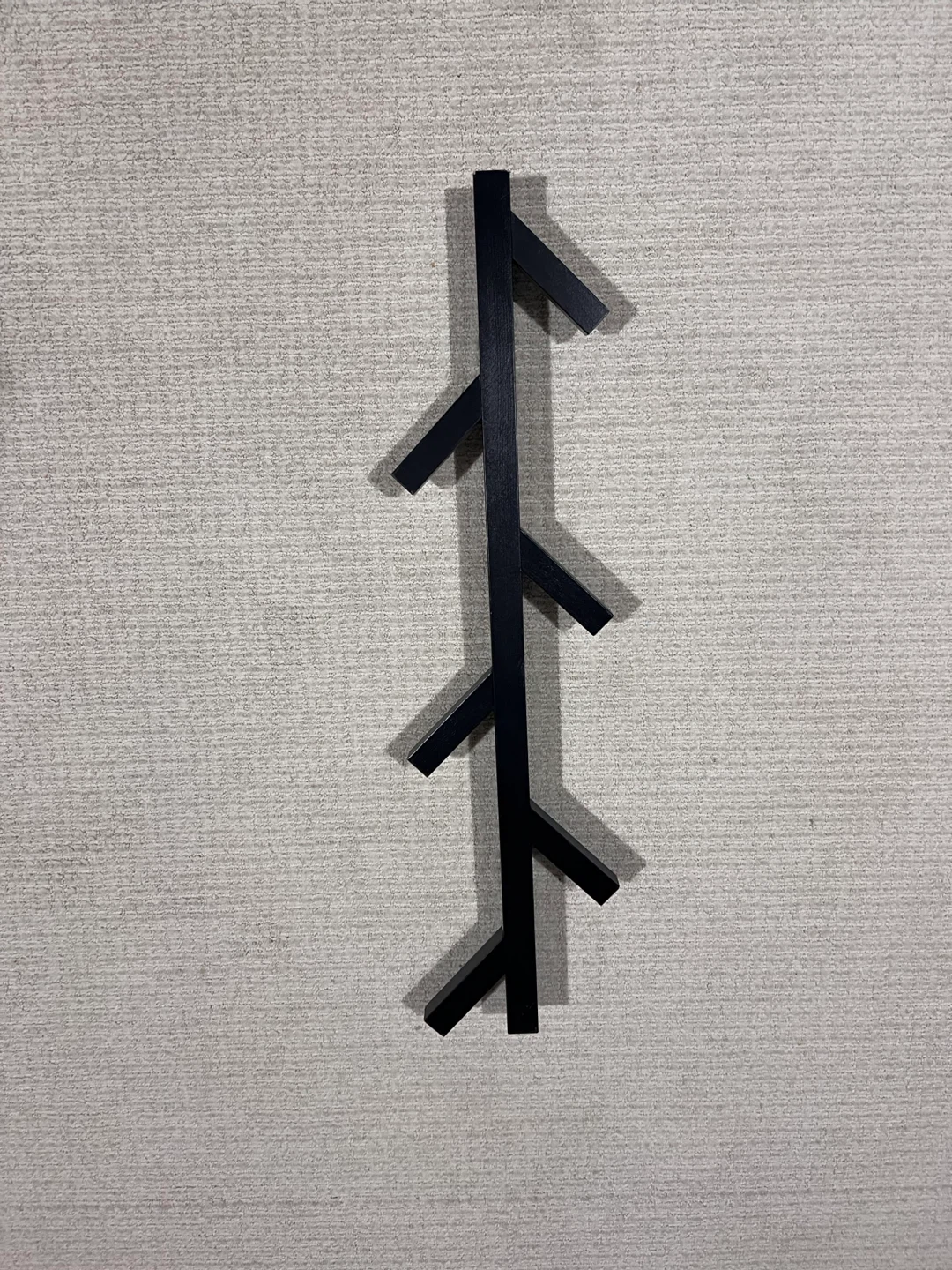 Black Wood Wall Mounted Coat Rack - photo 2