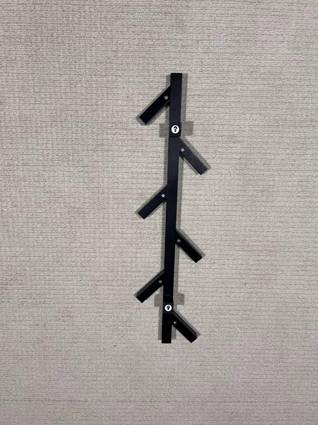 Black Wood Wall Mounted Coat Rack - photo 3