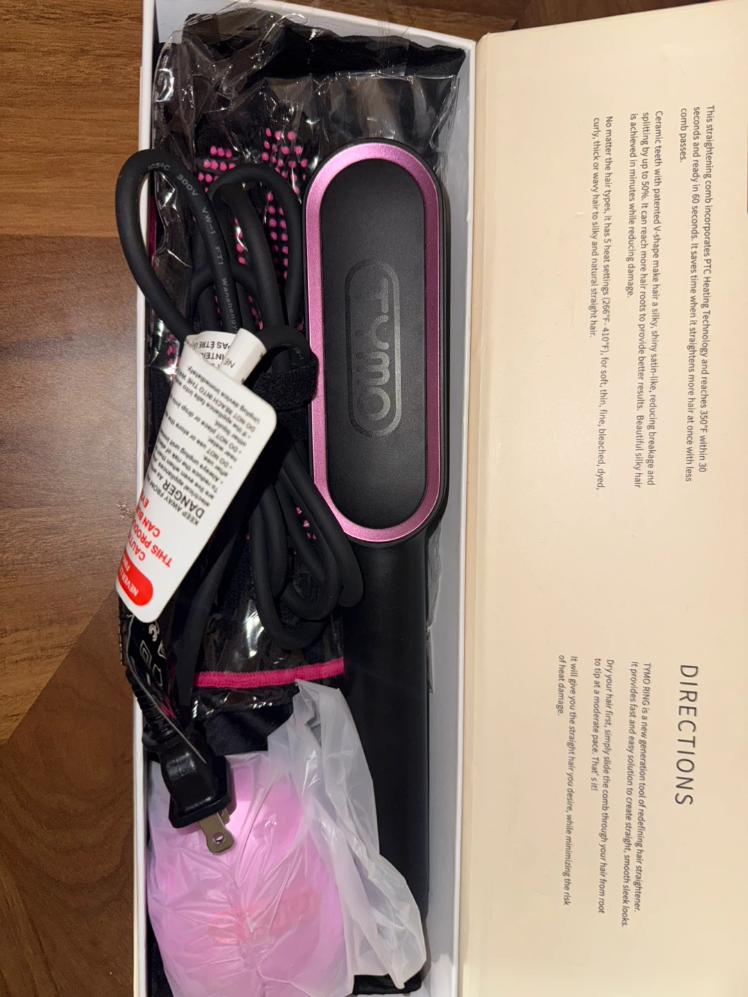 TYMO Ring Hair Straightening Comb - New in Box! - photo 2