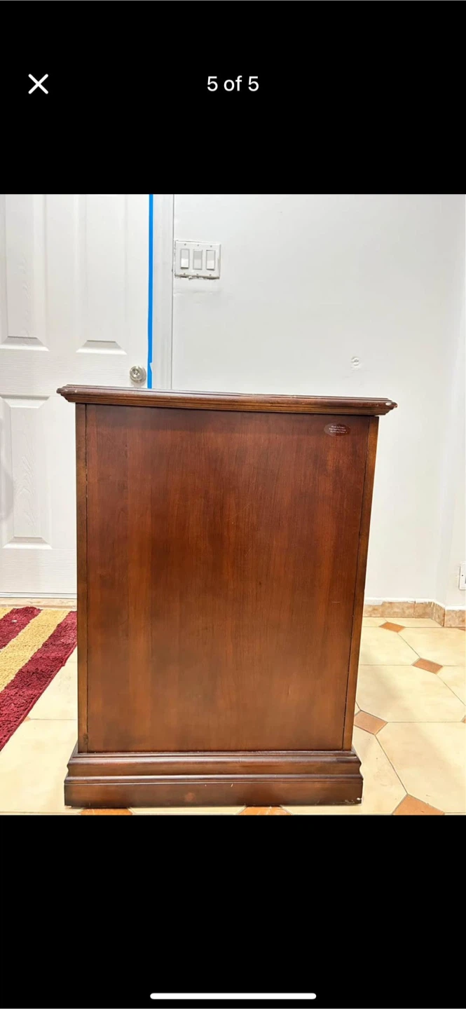 Wooden Two-Drawer Filing Cabinet - photo 4