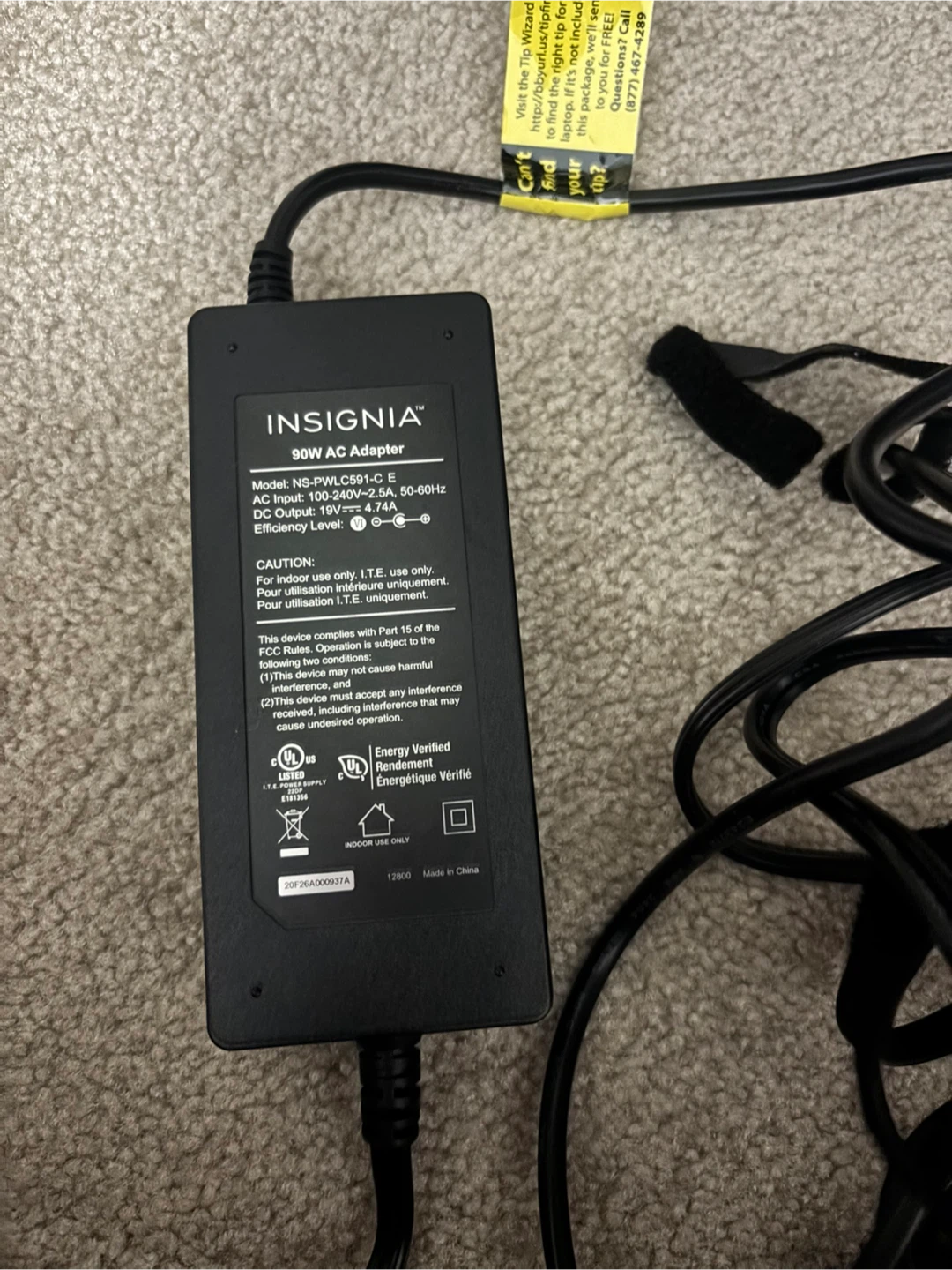 Laptop charger with different tips