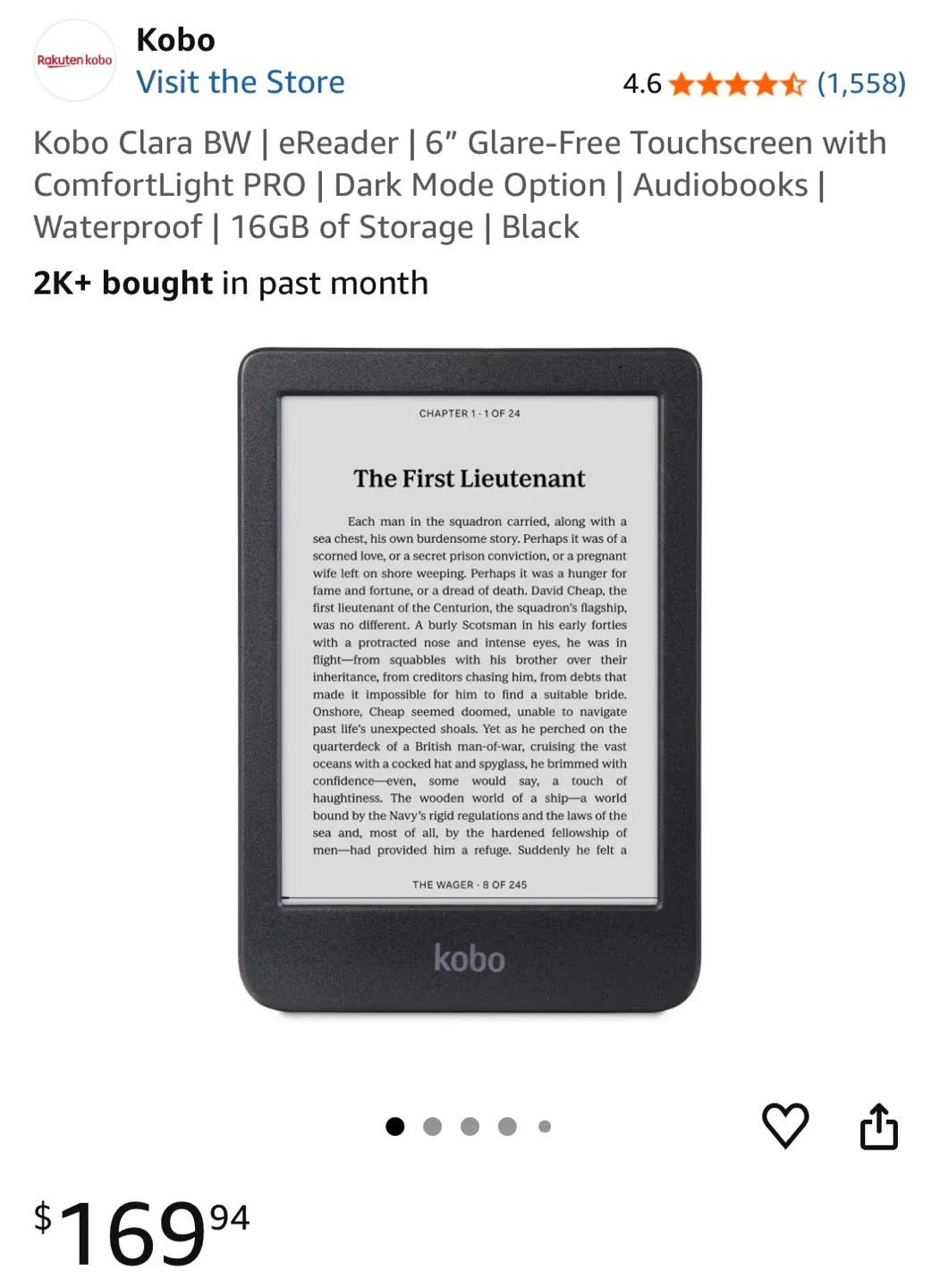 Kobo Clara BW eReader - New!