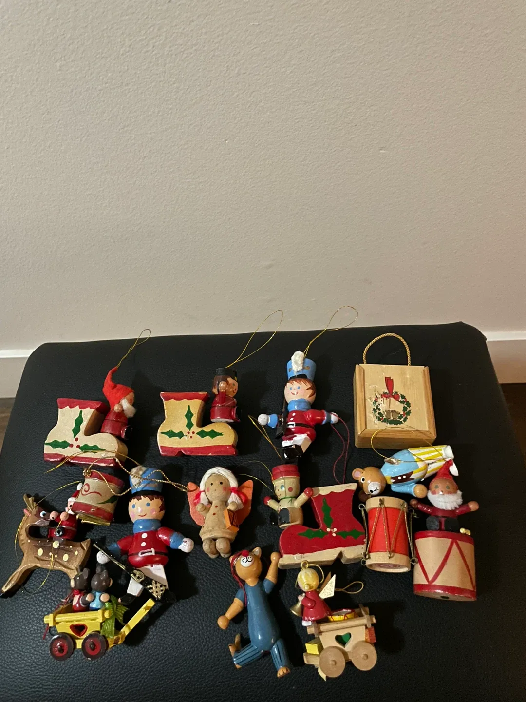 Vintage wooden Christmas ornaments
