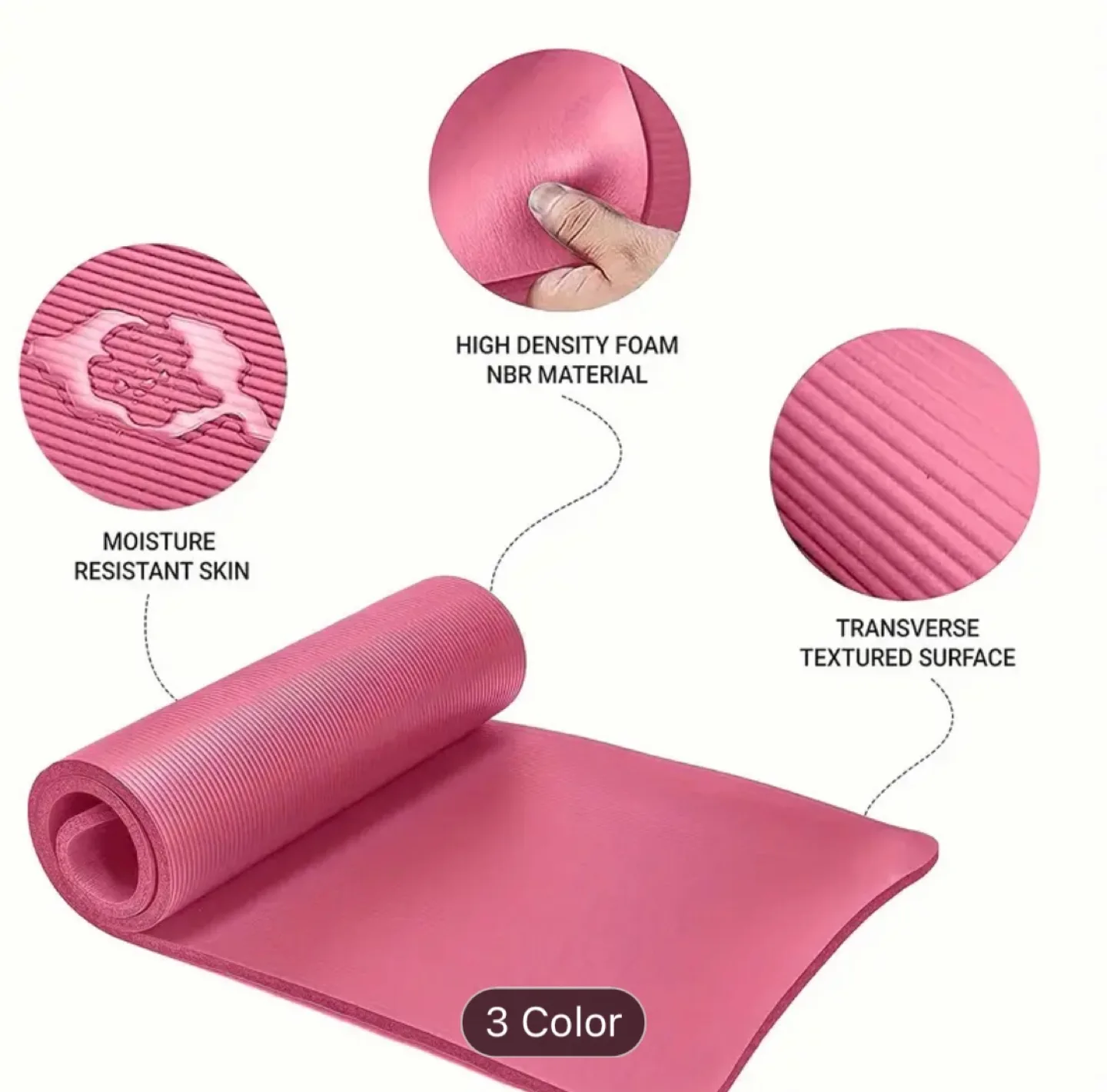 Yoga mat and foam roller