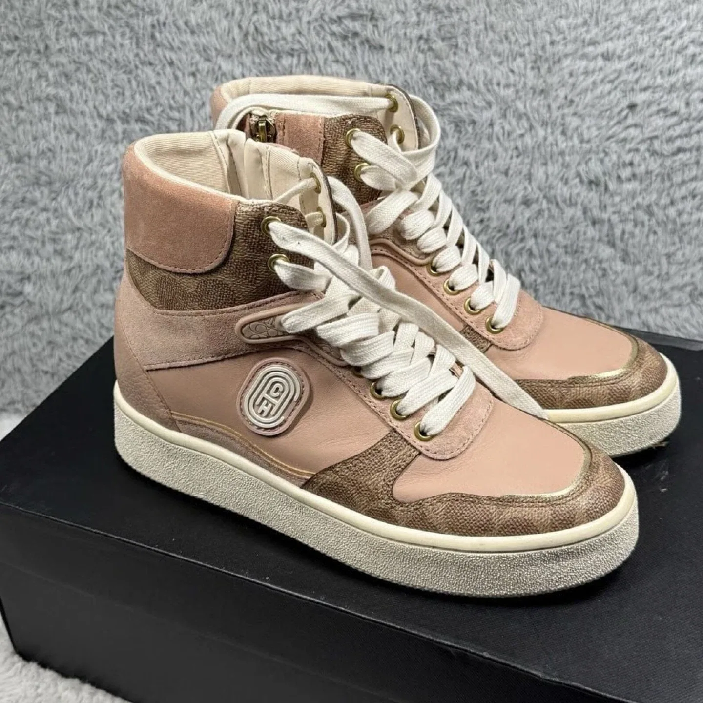 Coach High-Top Sneakers, Size 7