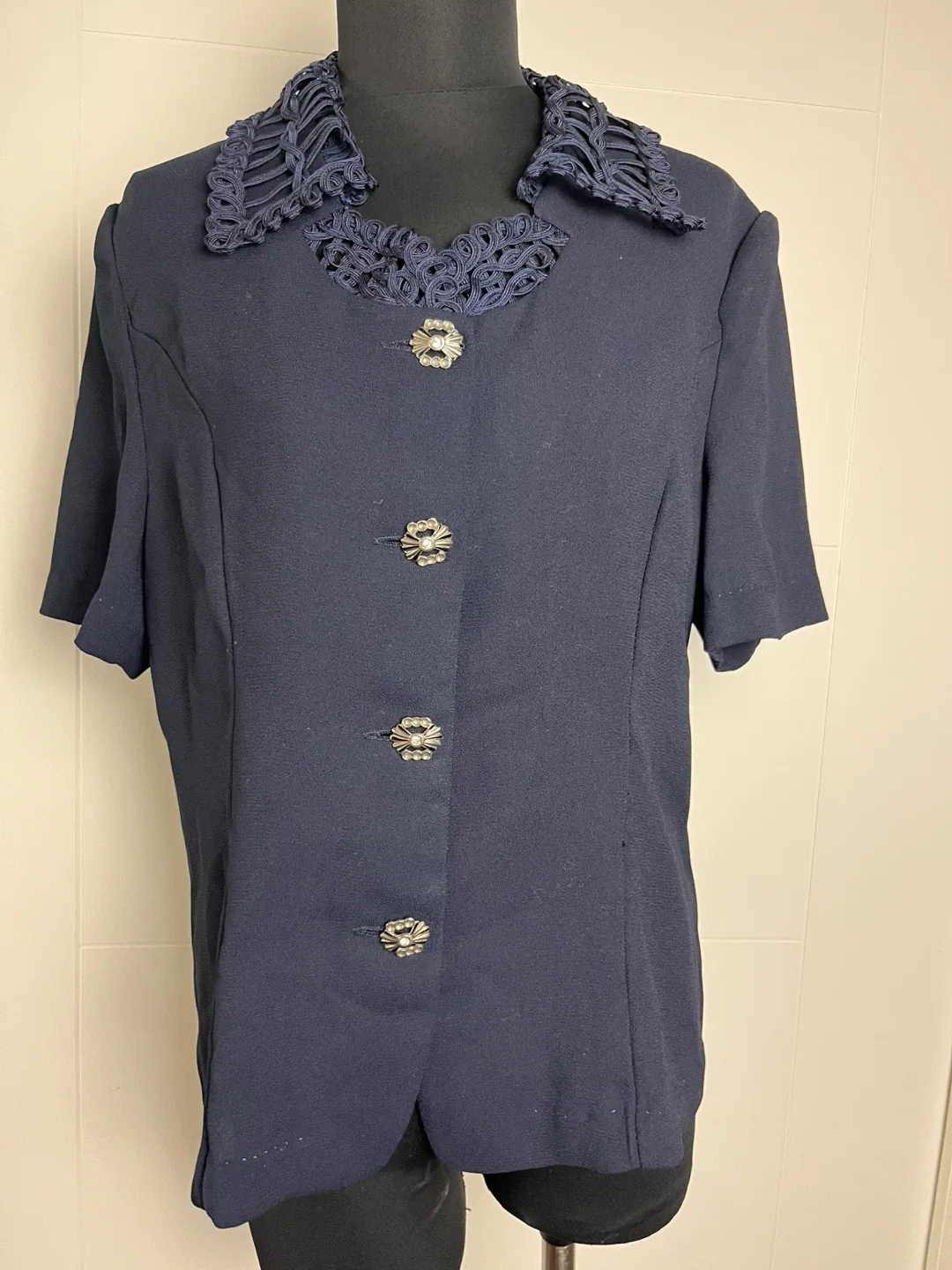 Yaz Navy Blue Blouse Size M
