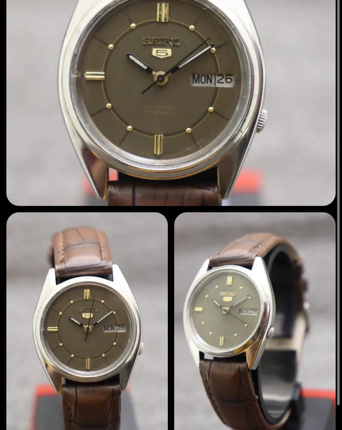 Seiko 5 Automatic Watch, Brown