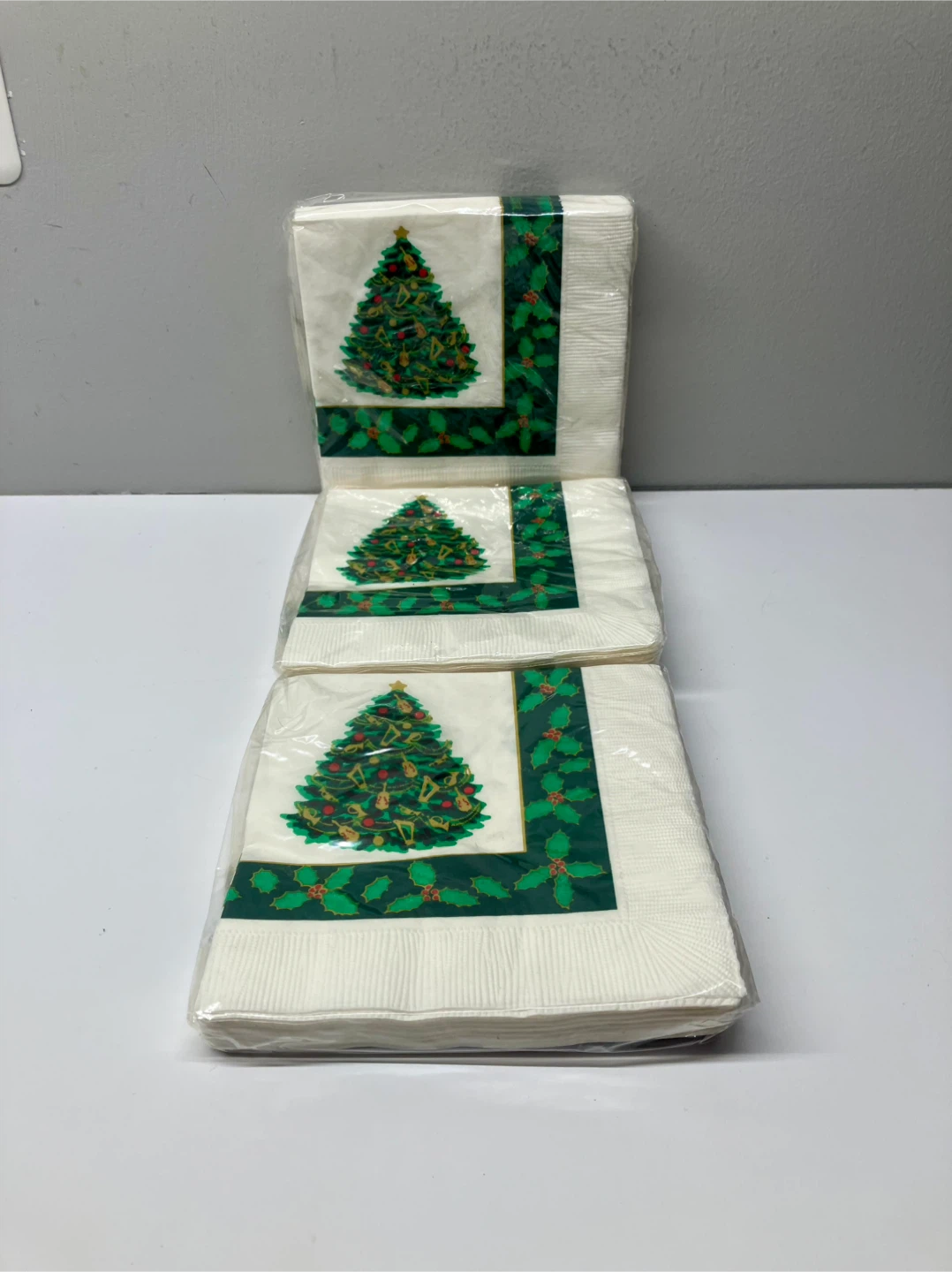 3 Packages Of Vintage Christmas Cocktail Napkins - 48 Count - photo 5