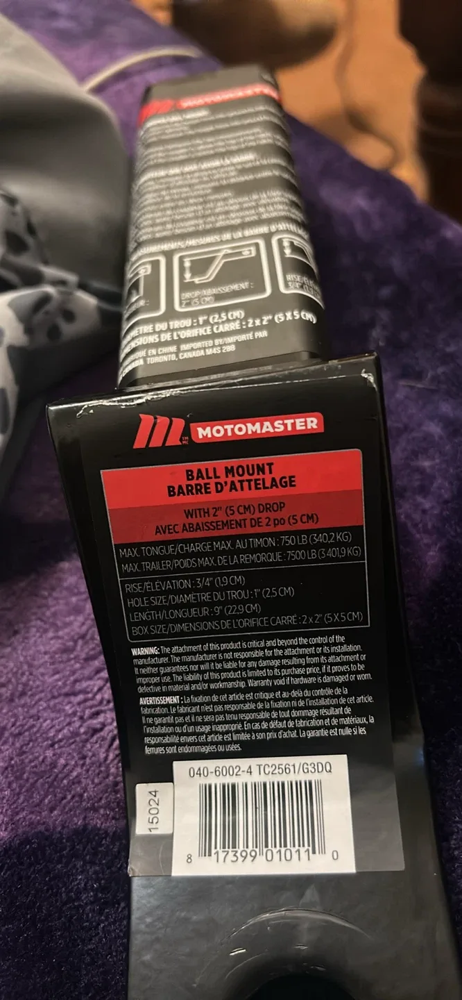 New Motomaster Ball Mount with 2" Drop