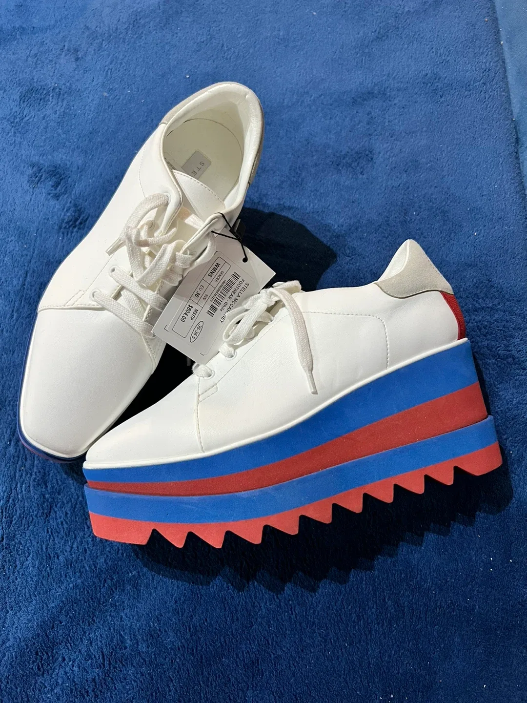 Stella McCartney White Platform Sneakers - Size 36